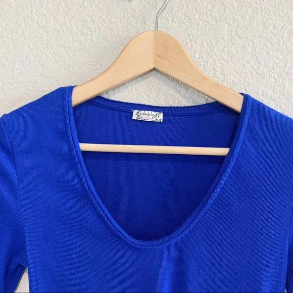 Free People Up All Night Top Blue - Picture 5 of 9